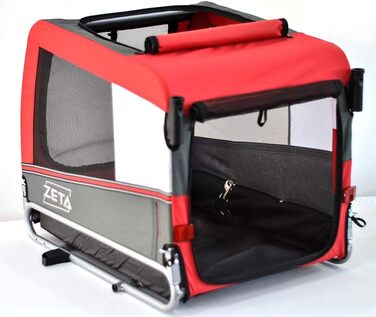 PAPILIOSHOP: Причіп для собак та котів, візок для тварин – 3 розміри, стабільний, комфортний, практичний (червоний)