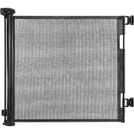 Захисне ворота на сходи для дітей та домашніх тварин, розсувні, до 55 см, 33 см заввишки, однією рукою, для дому та вулиці, білий (чорний)