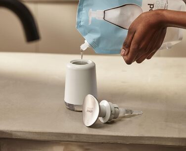 Seifensпender Joseph Joseph Presto Edelstahl з широкою помпою, нержавіюча сталь, сірий/зелений