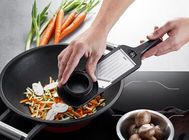 GEFU V-Hobel Julienne: для ідеальних овочевих та фруктових слайсів та жульєнів (Violi 2.0, керамічний ніж)