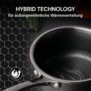 ROSMARINO HexaPro 3.0 28 cm Stainless Steel Pancake Pan - High-quality non-stick coating, oven-safe - Ideal for the versatile kitchen. Pancake pan, 28cm