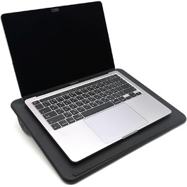 Підставка для ноутбука на колінах, колінцевий столик з подушкою, L – дерев'яний вигляд (M – PU), 30.5 x 57 x 4.5 см