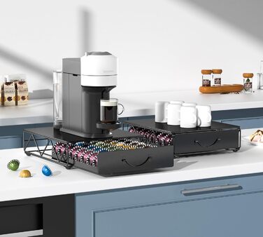 Тримач для капсул кави Nespresso Vertuo та Dolce Gusto на 50 капсул, металевий, для Nespresso машина (Vertuo 40)