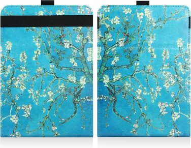 Захисний чохол для Kindle/Kobo/Tolino/Pocketbook/Sony eReader 6-6.8-7 дюймів з петлею, квітковий дизайн