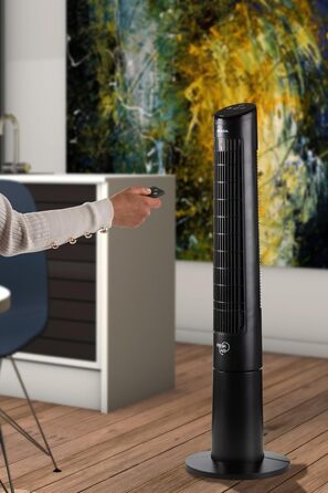 Вентилятор настільний Ariete 805, 48 Вт, з осциляцією 180°, дисплеєм, 3 швидкості, 3 режими, таймер до 7,5 год, чорний