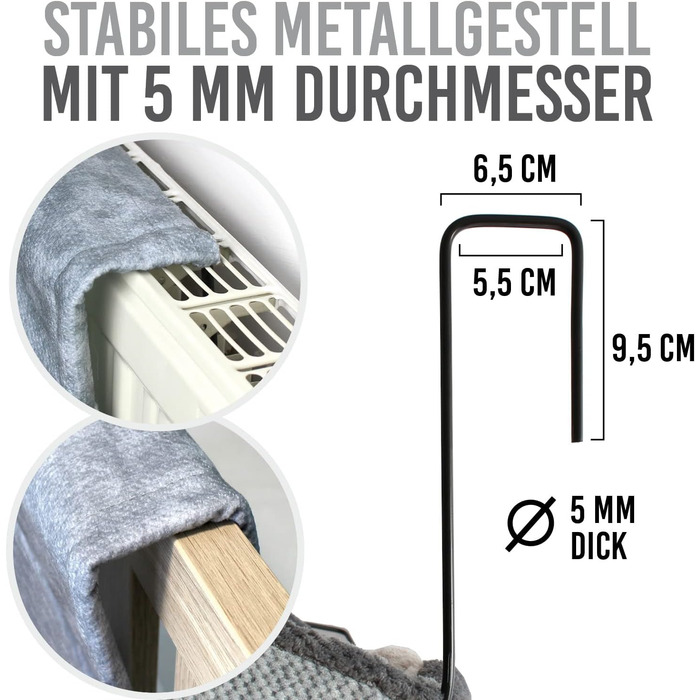 Heated Cat Bed | Suitable for Large Cats | Cat Bed Heater Hanging Cave Cat Cat Heater Hammock Radiator Bed Cats Heated Cat Bed Cat XXL (Light Gray)