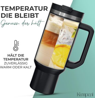 Personalized Insulated Tumbler - 40oz with Engraving - Custom Name or Logo, Leak-Proof, BPA-Free, with Lid & Straw - White (Black Accent)