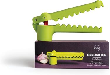 OTOTO Alligator Garlic Press with Ergonomic Handle - Fun Gifts