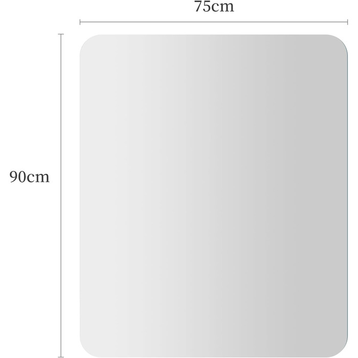 Дзеркало настінне прямокутне без рами 75x90 см для ванної, спальні, вітальні