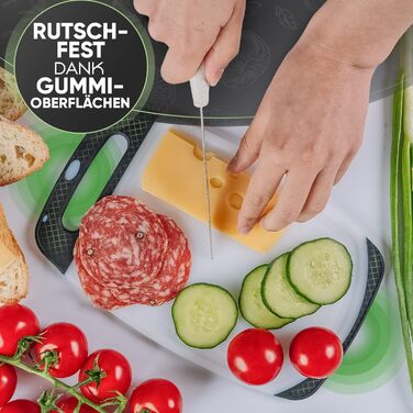 Набір дощок для сніданку Loco Bird (6 шт.) 25x16 см, пластик BPA Free, миючі в посудомийній машині, білий