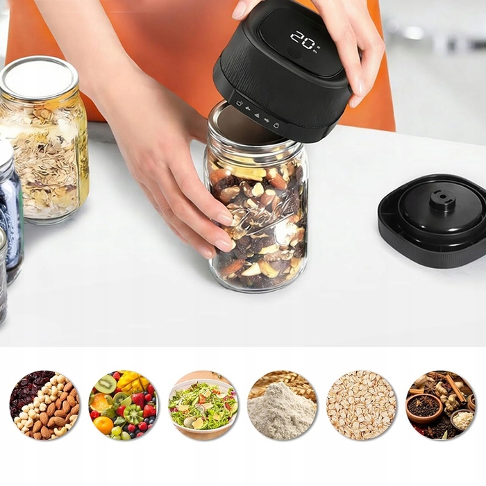 Вакууматор для банок Mason Jar (7/8,5 см) з відкривачем