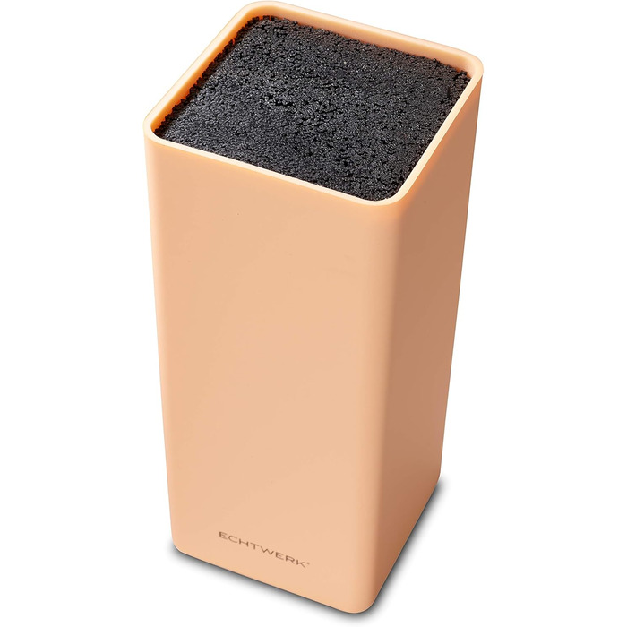Echtwerk Universal Knife Block, Knife Holder, Kitchen Knife Organizer, practical knife stand, space-saving knife storage with brush insert, flexibly configurable, salmon pink, 30 cm