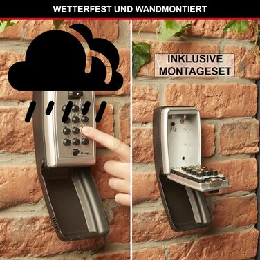 Master Lock Key Safe with Push Button, Wall Mountable, Outdoor - Secure Key Storage Box