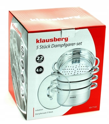 Пароварка Klausberg із нержавіючої сталі, 4,0 л, 1 рівень