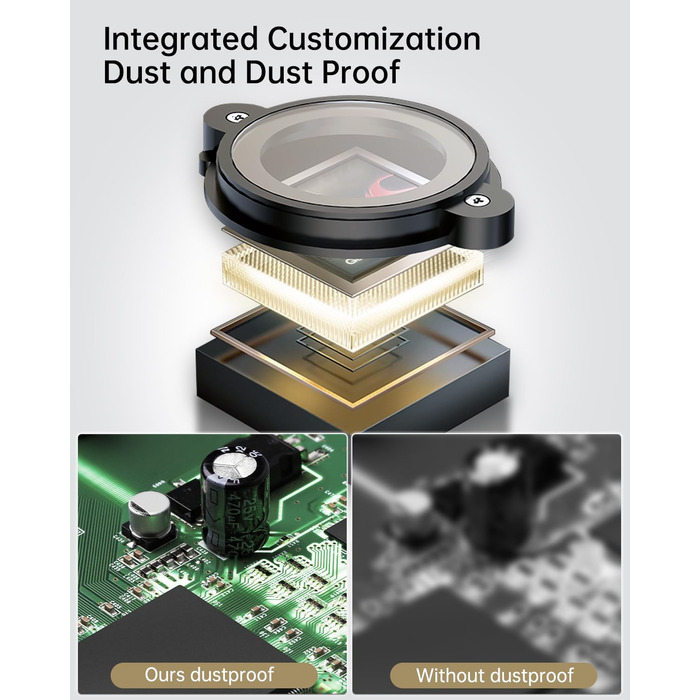 USB мікроскоп для смартфона, 1080P HD, 10-200x, з LED підсвічуванням, сумісний з iOS, Android, Tablet