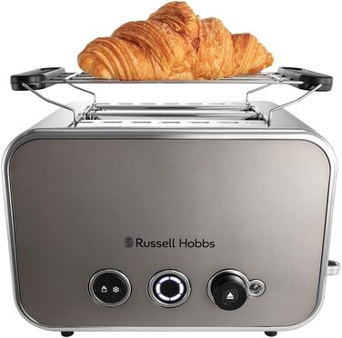 Чайник Russell Hobbs Distinctions з нержавіючої сталі 1,5л (з функцією скороварки, фільтром від накипу, оптимізованою носиком, зовнішнім індикатором рівня води) 26422-70