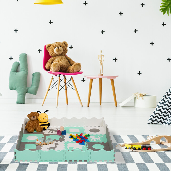 Relaxdays Puzzle Mat with Border