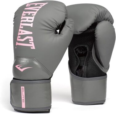Жіночі боксерські рукавички Everlast Elite Prostyle, 14oz, сірий/рожевий