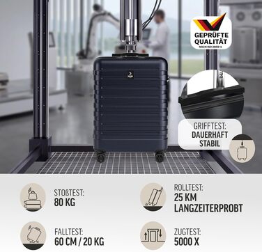 Набір дорожніх валіз Deuba TRAVEL з твердим корпусом, 3 предмети, темно-синій