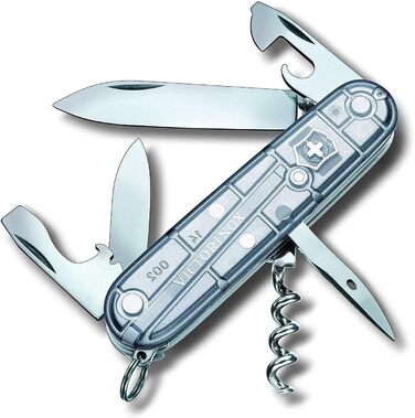 Швейцарський ніж Victorinox Spartan: мультитул з 12 функціями, прозорий, з корком