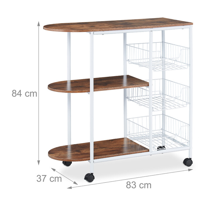 Relaxdays Industrial Serving Trolley