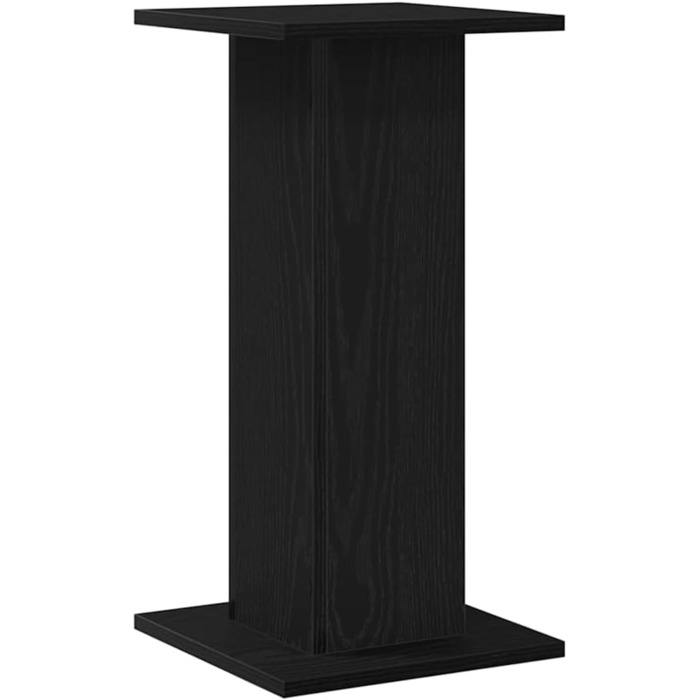 Підставка для колонок vidaXL, 2 шт., висока, для Hi-Fi, домашнього кіно, саундбар, покращене звучання, ДСП, чорна ельха, 30x30x60 см