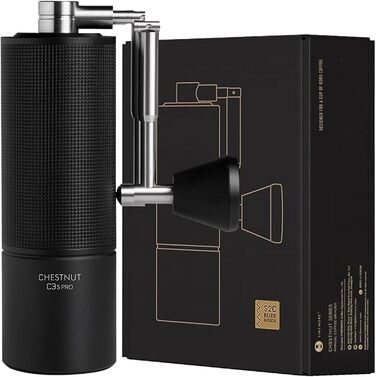 Кавомолка ручна TIMEMORE Chestnut Ganzmetall C3S Pro, чорна: керамічний жорно, ємність 25г