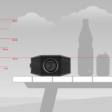 Портативна Bluetooth-колонка Teufel ROCKSTER GO 2 для вулиці, сіро-чорна