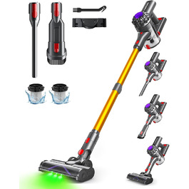 Бездротовий акумуляторний пилосос V15: 35KPa, 6-в-1, для твердих підлог та килимів, видаляє шерсть тварин