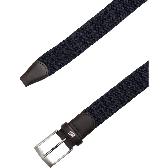 Чоловічий шкіряний ремінь Tommy Hilfiger New Adan Belt 3.5, 115 см, блакитний (Sky Captain)
