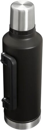 Термос STANLEY 1913 Classic Legendary 2.3л, герметичний, сталевий (чорний) — зберігає тепло та холод до 24 годин