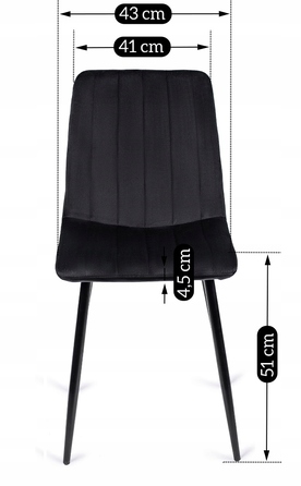 Стілець Mebel Elite, велюр, чорний, 1 шт.