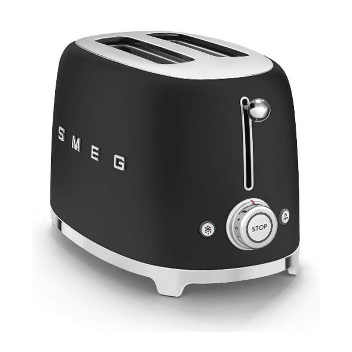Тостер Smeg TSF01BLMEU на 2 скибки, 950 Вт, чорний