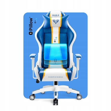 Ігрове крісло Diablo Chairs X-One 2.0, екошкіра, біле