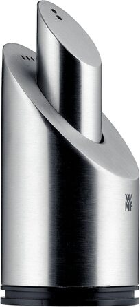 WMF Two-in-One Salt/Pepper Shaker Set, 2-piece, Salt Shaker, Pepper Shaker, Cromargan Stainless Steel, Brushed, Dishwasher Safe & Bel Gusto Salt and Pepper Shaker Set, 2-piece