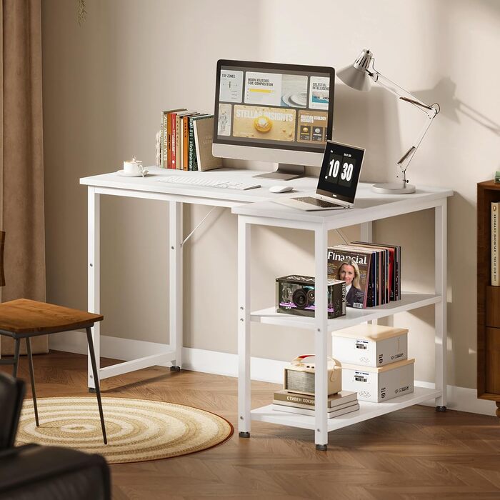 Ігровий стіл Coleshome, кутовий, з обертовим відсіком, 100x70 см, білий