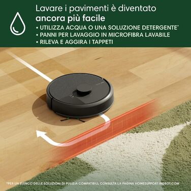 iRobot Roomba 105 Combo + AutoEmpty Dock: Робот-пилосос з автопорожненням, функція миття, LiDAR, 7000Pa, 120 хв, App, Чорний