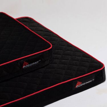 DOGGYHUT® Преміум великий велосипедний причіп для собак 2 в 1 / Візок для собак / Біговий візок для собак, об'єм 270 літрів, для собак середніх та великих порід до 35 кг, чорна матрац для собак