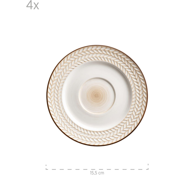 MÄSER Serie Prospero: 8-Piece Premium Porzellan Set для 4 осіб (кавовий сервіс)