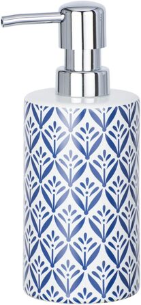 Дозатор для мила WENKO Lorca з кераміки, 0.36 л, блакитний, 18 x 7 x 8.5 см