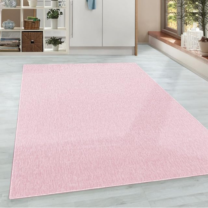 Килимок для вітальні HomebyHome 120x170 см, однотонний, меланжевий дизайн, короткий ворс, м'який, легкий у догляді, для кухні, їдальні, спальні. Килимове покриття для дому