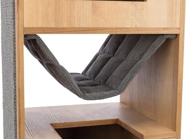 Будиночок для котів TRIXIE CityStyle 105 см, коричневий/сірий – сучасний котячий будиночок з гамаком та зручним лежанком – міцний та комфортний, 44725