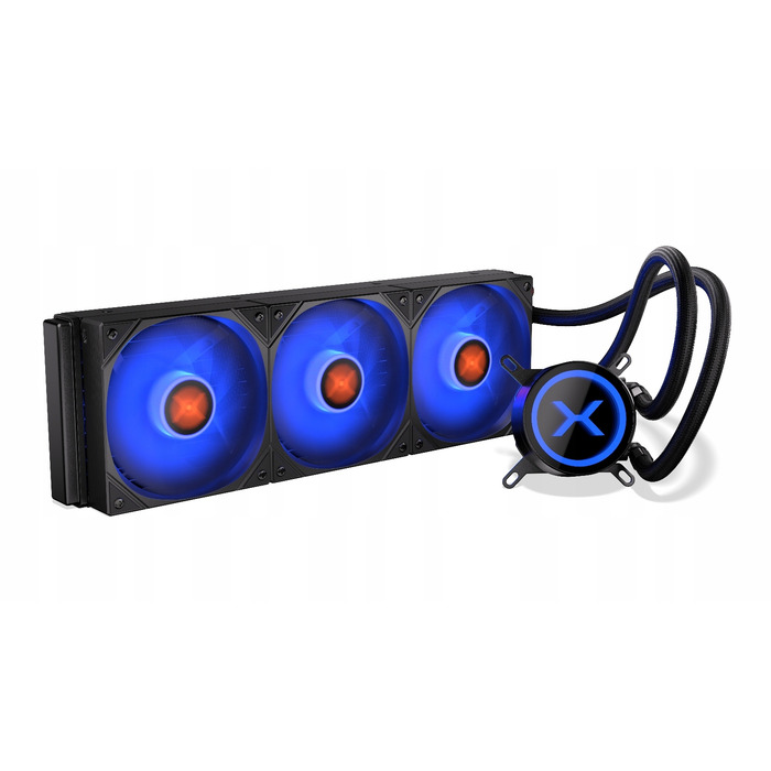 Система водяного охолодження процесора Krux HydroX 360 ARGB, 3x 120мм, 4-pin, чорна