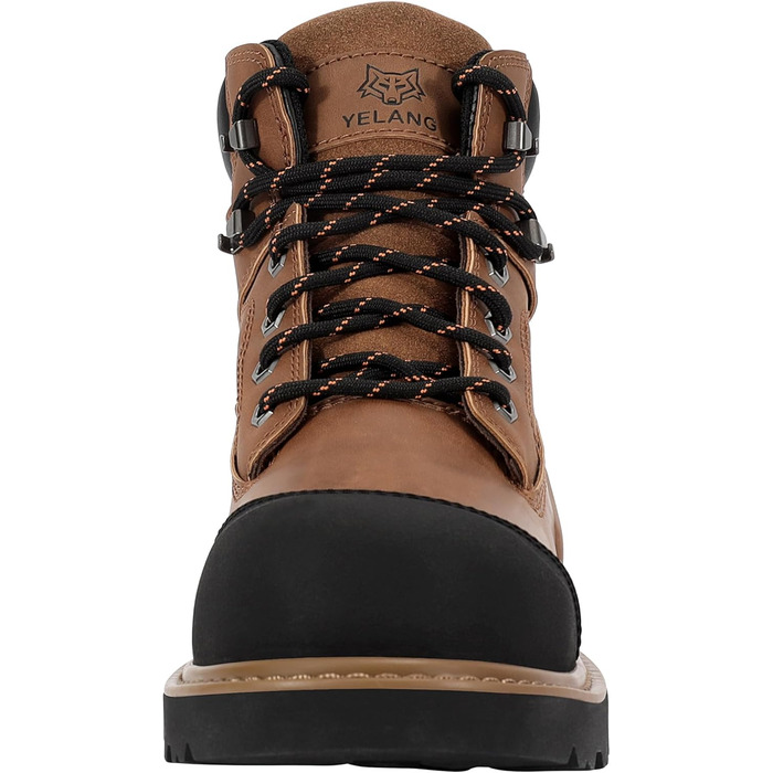 Чоловічі робочі черевики Yelang з металевим підноском, для промислового будівництва, безпечне взуття, розмір 41.5 EU, колір коричневий