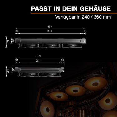 Система водяного охолодження be quiet! Pure Loop 3 LX 240mm - для AMD/Intel, 2x 120mm вентилятори, тиха помпа