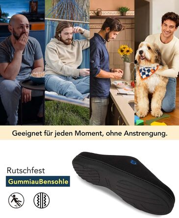 Чоловічі халапи VeraCosy з двома кольорами, устілка з memory foam, розмір 40/41 EU, чорний сапфіровий