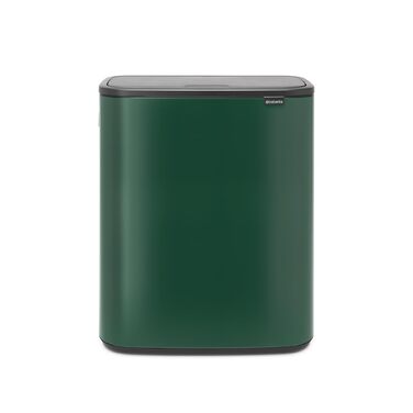Відро для сміття Brabantia біле 60 літрів з 2 внутрішніми відрами (2х30л), колір Pine Green