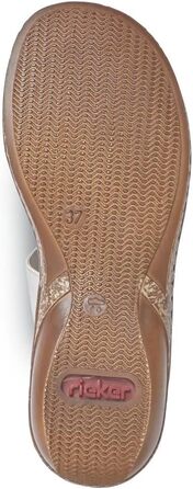 Пантолети Rieker 628M6 сріблясті жіночі Slip-On, розмір 41 EU