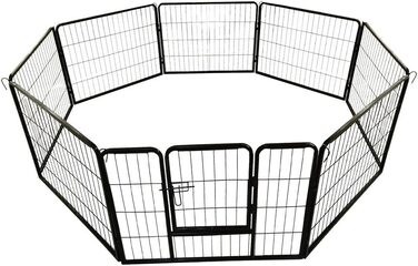 Клітка для цуценят Petigi, вольєр з порошковим покриттям, складана, розмір вічка 47 мм, для використання в саду, розмір (Ш x В): 80 x 100 см