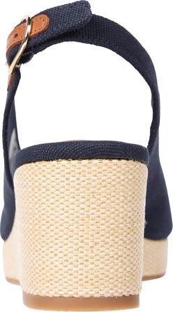Сандалії жіночі Tommy Hilfiger Flag Mid Wedge Espad SLIN, сині (40 EU)